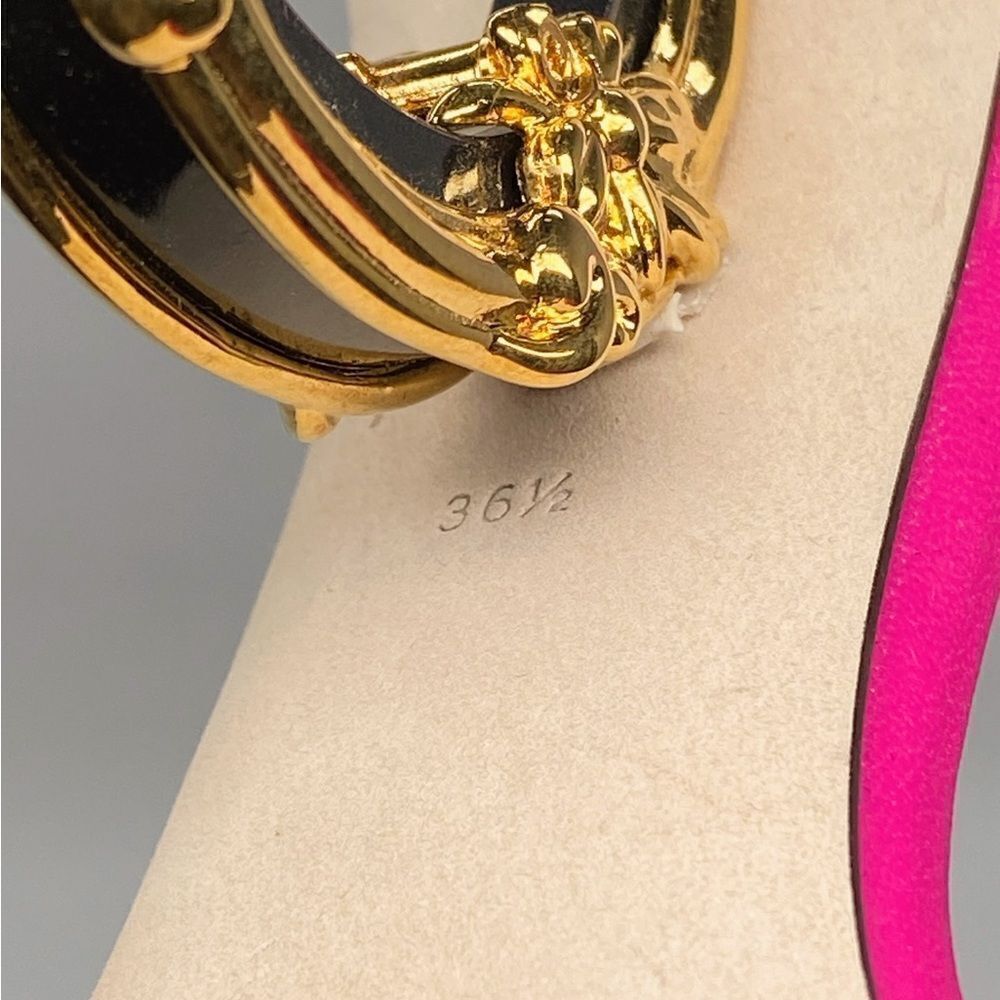 Dolce&Gabbana Sculpted-Heel Baroque DG Leather Sandals size 36.5 - Picture 13 of 13